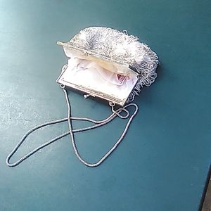 Antique beaded fashion dress up evening bag
